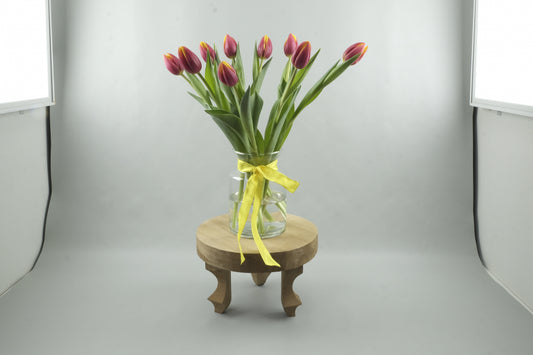 Red/yellow tulips - 9 stems
