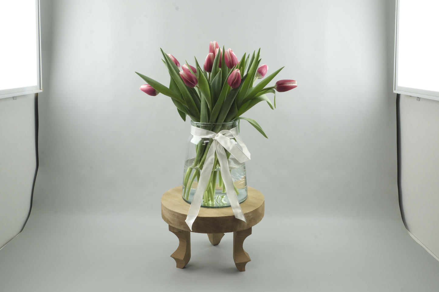 Pink/white tulips - 15 stems