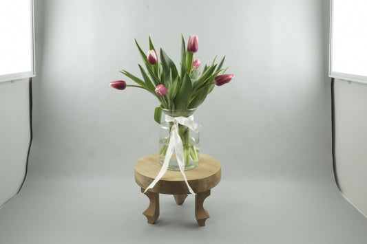 Pink/white tulips - 9 stems