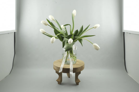 White tulips - 9 stems