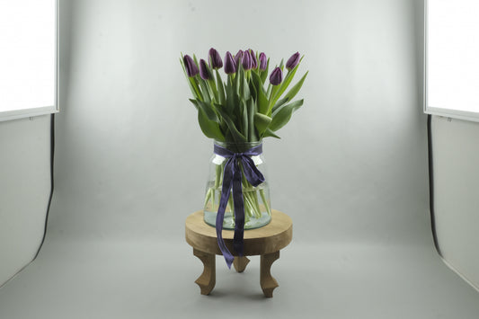 Purple tulips - 15 stems