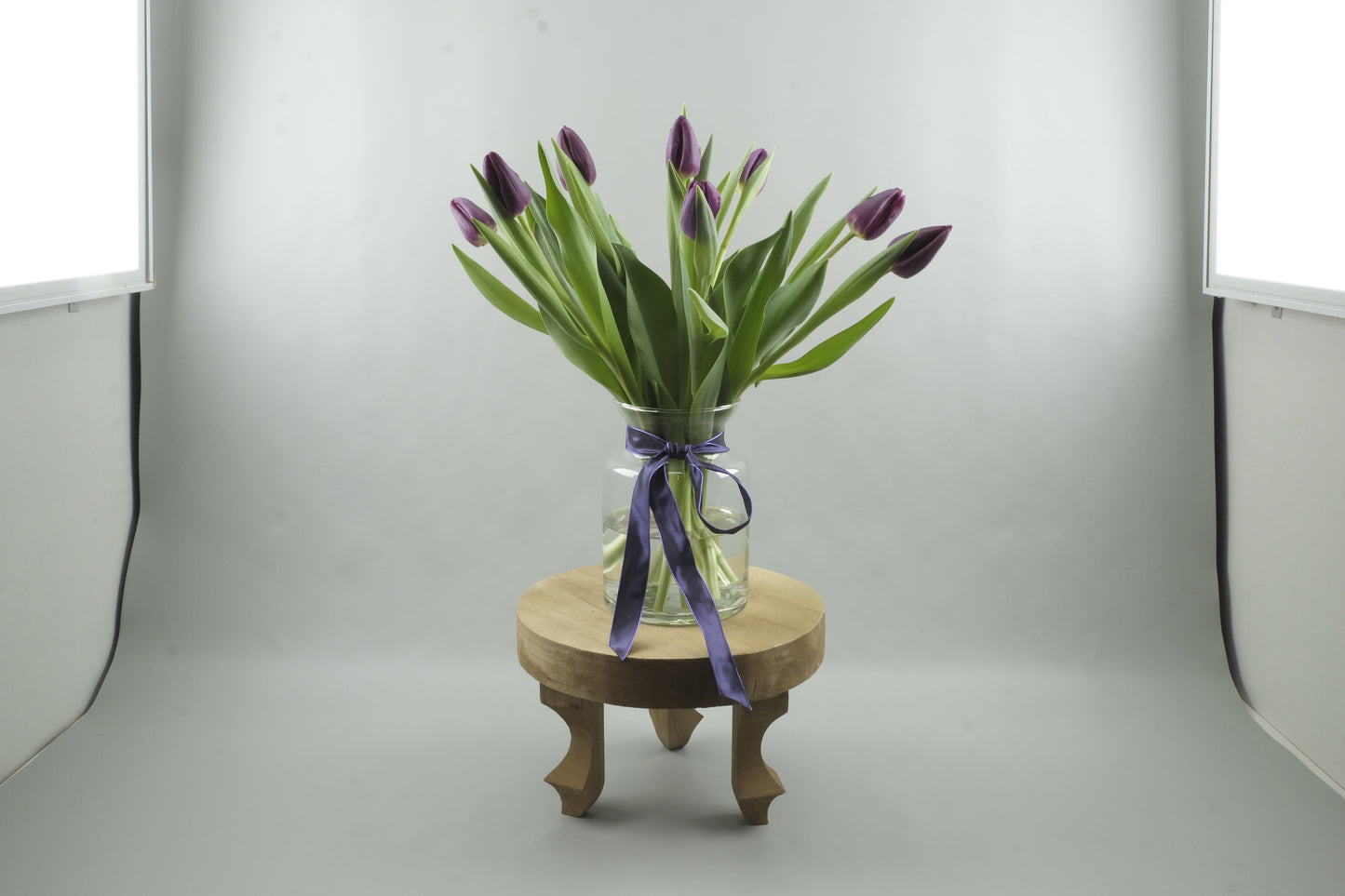 Purple tulips - 9 stems