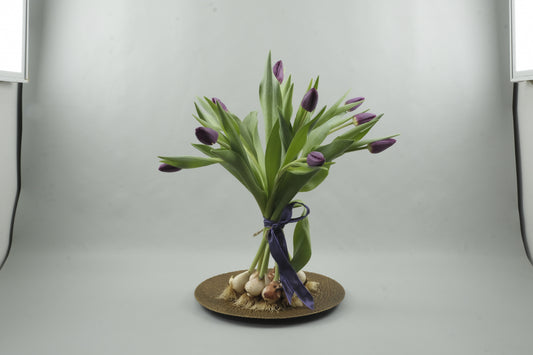 Purple tulips - 9 stems